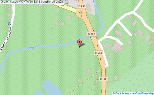 plan Canoe Montana Saint-bauzille-de-putois Saint-bauzille-de-putois