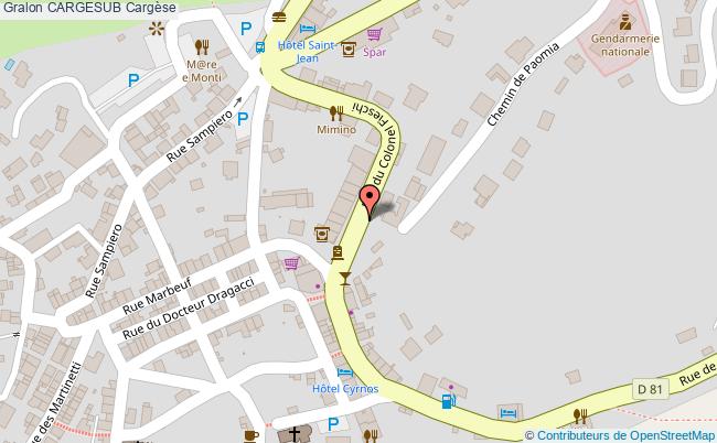 plan Cargesub Cargèse Cargèse