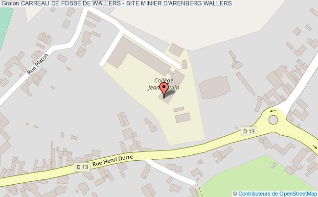 plan Carreau De Fosse De Wallers - Site Minier D'arenberg Wallers WALLERS