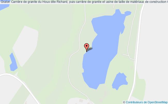 plan Carrière De Granite Du Houx Dite Richard, Puis Carrière De Granite Et Usine De Taille De Matériaux De Construction Cocheril, Puis Société Pléven-gicquel, Actuellement Granibat Languédias Languédias