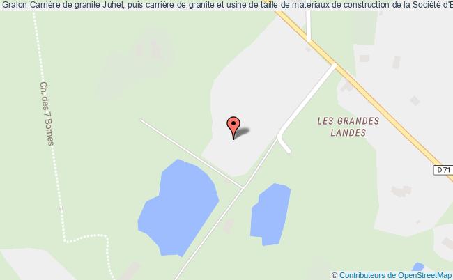 plan Carrière De Granite Juhel, Puis Carrière De Granite Et Usine De Taille De Matériaux De Construction De La Société D'exploitation Du Granit Blin, Hillion Et Cie, Et Société D'exploitation Du Granit And Brusvily Brusvily