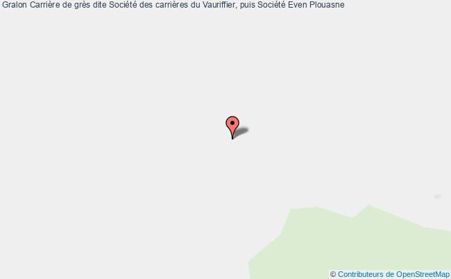 plan Carrière De Grès Dite Société Des Carrières Du Vauriffier, Puis Société Even Plouasne Plouasne