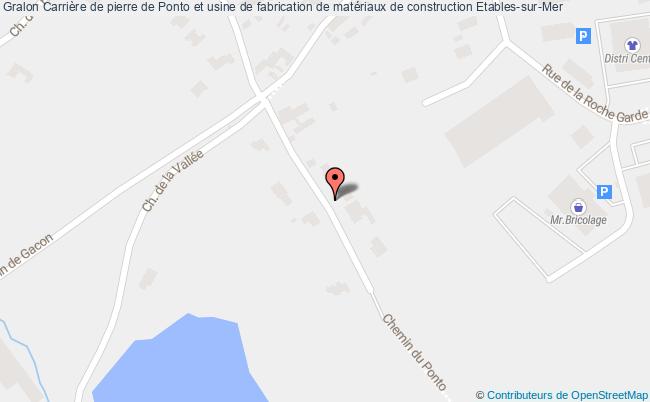 plan Carrière De Pierre De Ponto Et Usine De Fabrication De Matériaux De Construction Etables-sur-mer Etables-sur-Mer