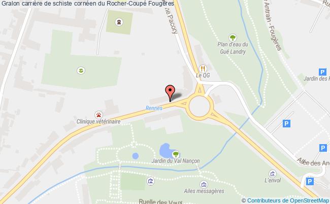 plan Carrière De Schiste Cornéen Du Rocher-coupé Fougères Fougères