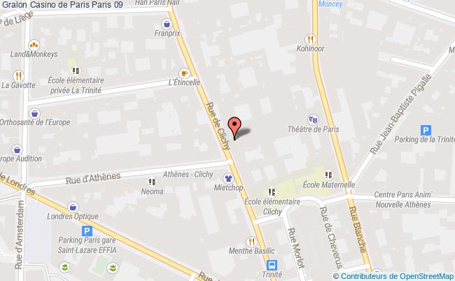 plan Casino De Paris Paris 09 Paris 09