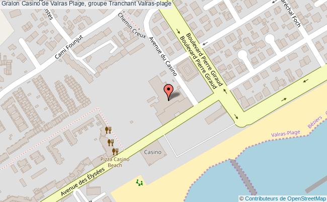 plan Casino De Valras Plage, Groupe Tranchant Valras-plage Valras-plage