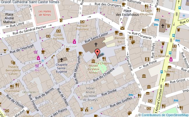 plan Cathédral Saint Castor Nîmes Nîmes