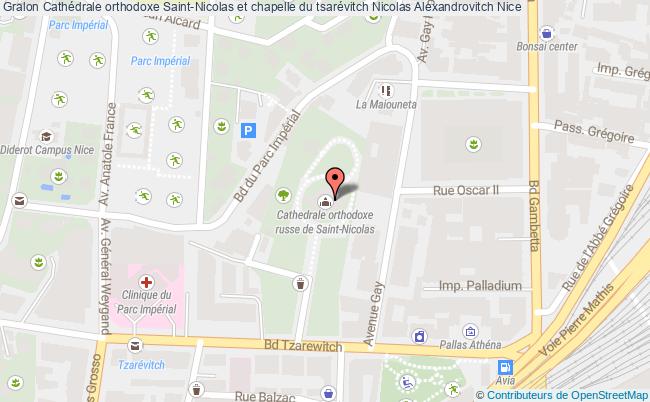 plan Cathédrale Orthodoxe Saint-nicolas Et Chapelle Du Tsarévitch Nicolas Alexandrovitch Nice Nice