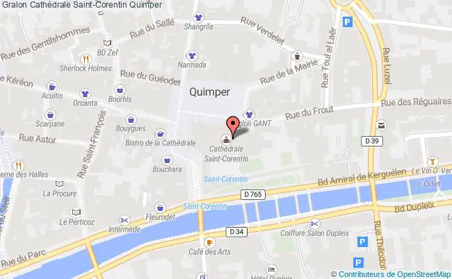 plan Cathédrale Saint-corentin Quimper Quimper