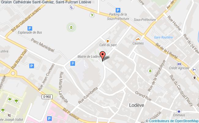 plan Cathédrale Saint-geniez, Saint-fulcran Lodève Lodève