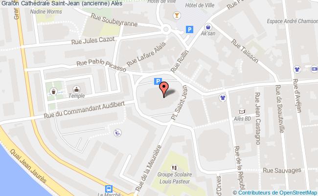 plan Cathédrale Saint-jean (ancienne) Alès Alès