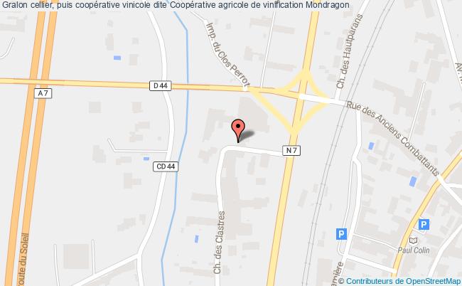 plan Cellier, Puis Coopérative Vinicole Dite Coopérative Agricole De Vinification Mondragon Mondragon