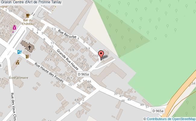 plan Centre D'art De L'yonne Tanlay Tanlay