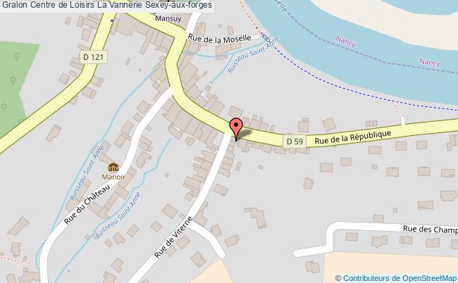 plan Centre De Loisirs La Vannerie Sexey-aux-forges Sexey-aux-forges