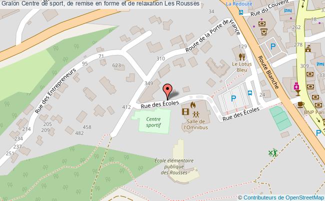 plan Centre De Sport, De Remise En Forme Et De Relaxation Les Rousses Les Rousses