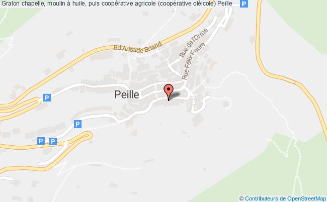 plan Chapelle, Moulin à Huile, Puis Coopérative Agricole (coopérative Oléicole) Peille Peille