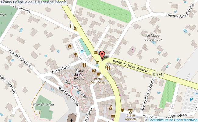 plan Chapelle De La Madelène Bedoin Bedoin