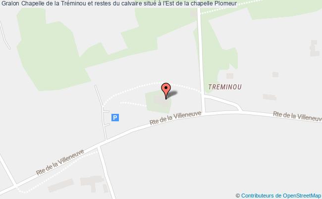 plan Chapelle De La Tréminou Et Restes Du Calvaire Situé à L'est De La Chapelle Plomeur Plomeur