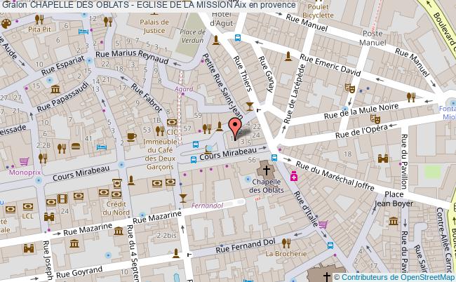 plan Chapelle Des Oblats - Eglise De La Mission Aix En Provence Aix en provence