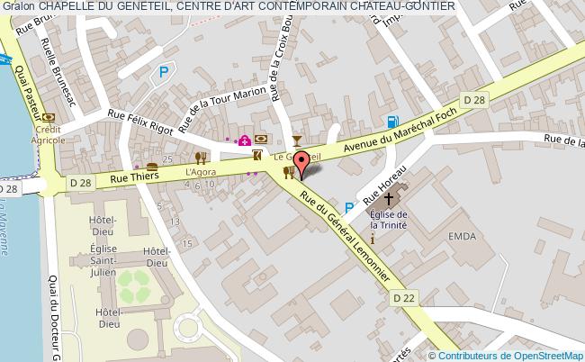 plan Chapelle Du Geneteil, Centre D'art Contemporain Chateau-gontier CHATEAU-GONTIER