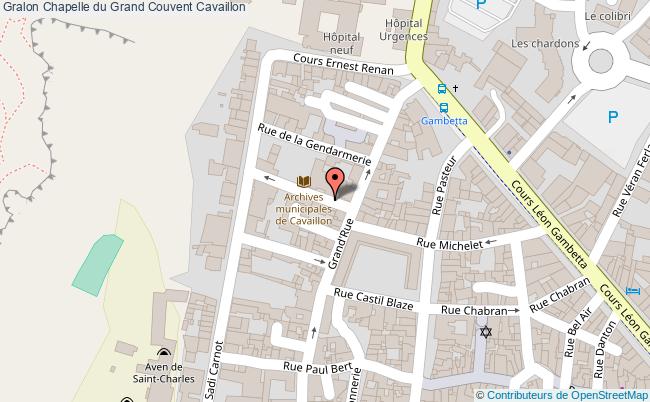 plan Chapelle Du Grand Couvent Cavaillon Cavaillon