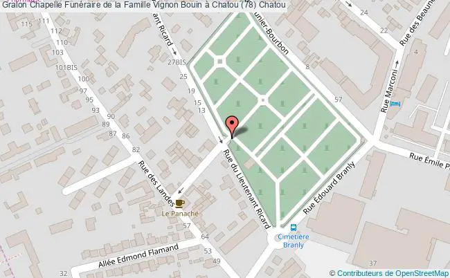 plan Chapelle Funéraire De La Famille Vignon Bouin à Chatou (78) Chatou Chatou