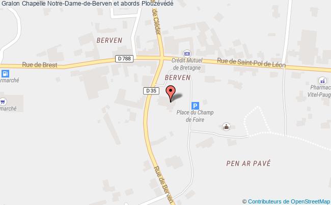 plan Chapelle Notre-dame-de-berven Et Abords Plouzévédé Plouzévédé