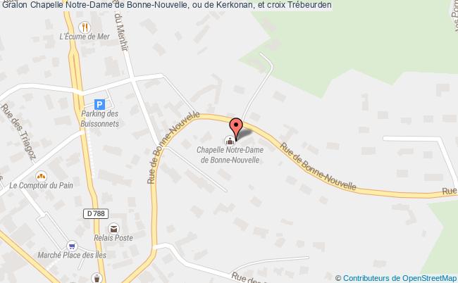 plan Chapelle Notre-dame De Bonne-nouvelle, Ou De Kerkonan, Et Croix Trébeurden Trébeurden