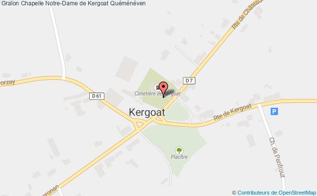 plan Chapelle Notre-dame De Kergoat Quéménéven Quéménéven