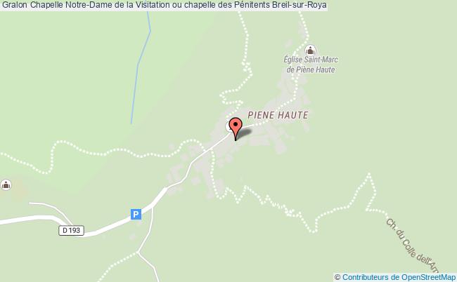 plan Chapelle Notre-dame De La Visitation Ou Chapelle Des Pénitents Breil-sur-roya Breil-sur-Roya