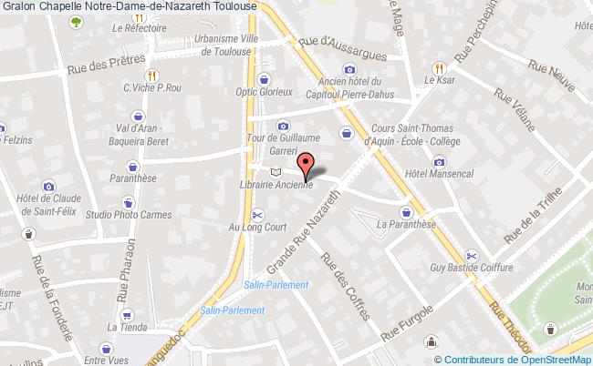 plan Chapelle Notre-dame-de-nazareth Toulouse Toulouse