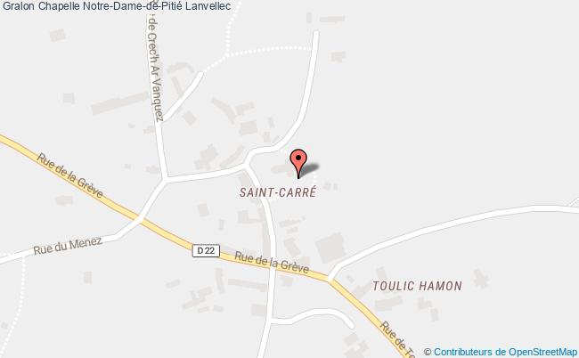plan Chapelle Notre-dame-de-pitié Lanvellec Lanvellec