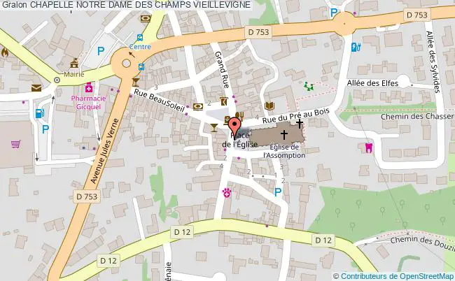 plan Chapelle Notre Dame Des Champs Vieillevigne VIEILLEVIGNE