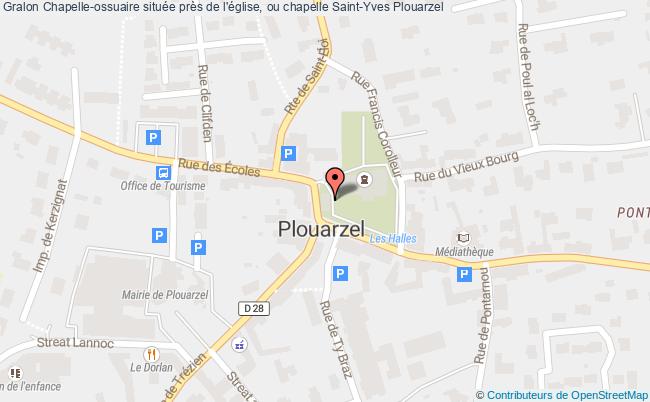plan Chapelle-ossuaire Située Près De L'église, Ou Chapelle Saint-yves Plouarzel Plouarzel