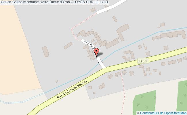 plan Chapelle Romane Notre-dame D'yron Cloyes-sur-le-loir CLOYES-SUR-LE-LOIR