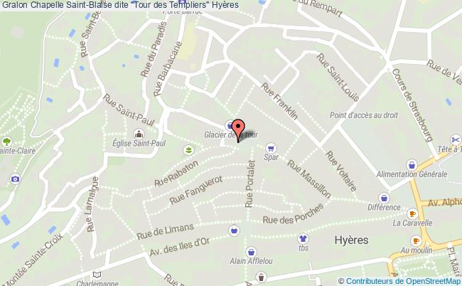 plan Chapelle Saint-blaise Dite "tour Des Templiers" Hyères Hyères