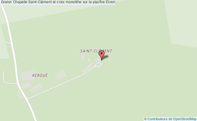 plan Chapelle Saint-clément Et Croix Monolithe Sur Le Placître Elven Elven