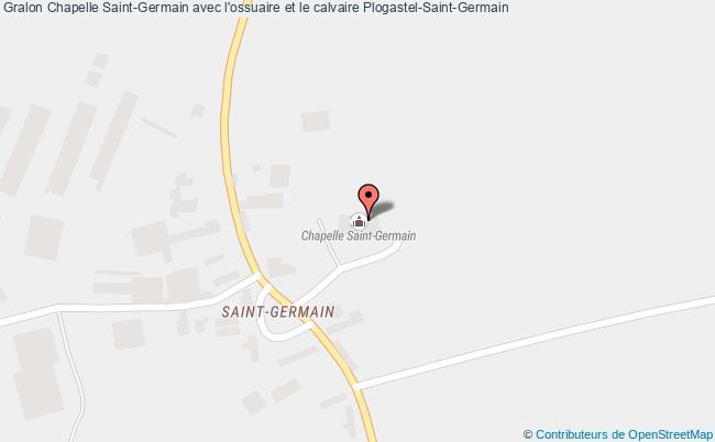 plan Chapelle Saint-germain Avec L'ossuaire Et Le Calvaire Plogastel-saint-germain Plogastel-Saint-Germain