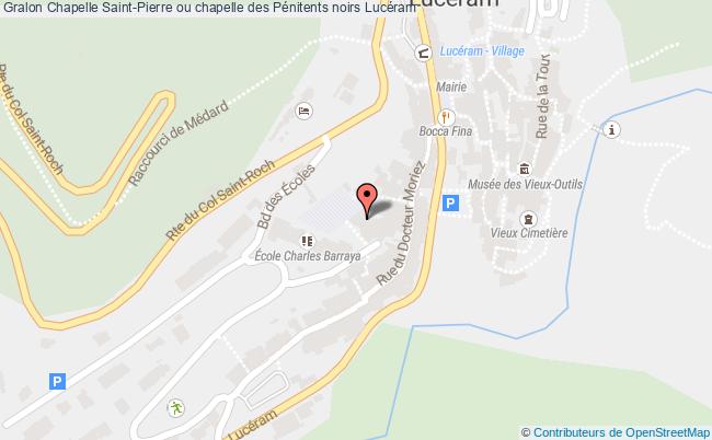 plan Chapelle Saint-pierre Ou Chapelle Des Pénitents Noirs Lucéram Lucéram
