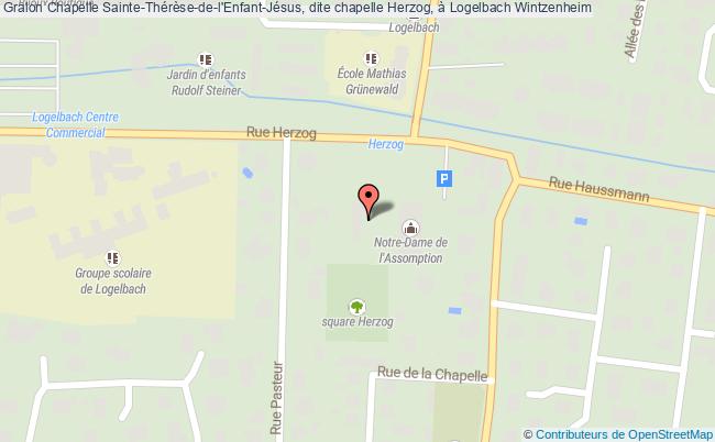 plan Chapelle Sainte-thérèse-de-l'enfant-jésus, Dite Chapelle Herzog, à Logelbach Wintzenheim Wintzenheim