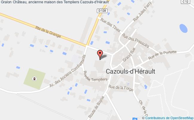 plan Château, Ancienne Maison Des Templiers Cazouls-d'hérault Cazouls-d'Hérault