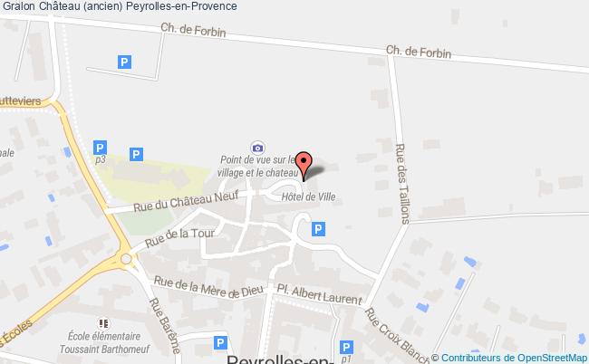 plan Château (ancien) Peyrolles-en-provence Peyrolles-en-Provence