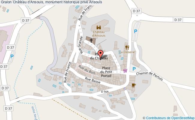 plan Château D'ansouis, Monument Historique Privé Ansouis Ansouis