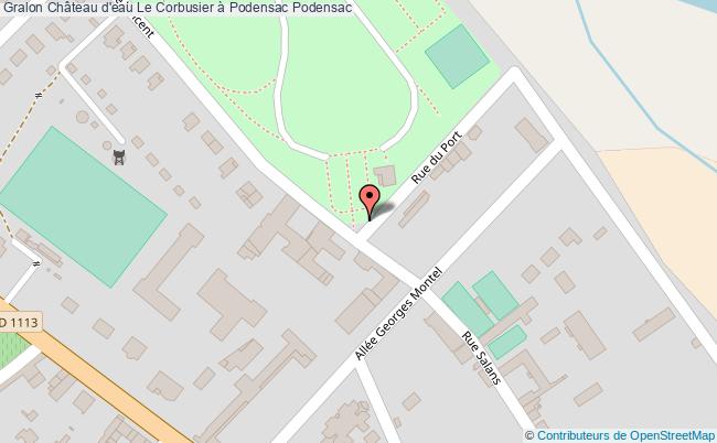plan Château D'eau Le Corbusier à Podensac Podensac Podensac