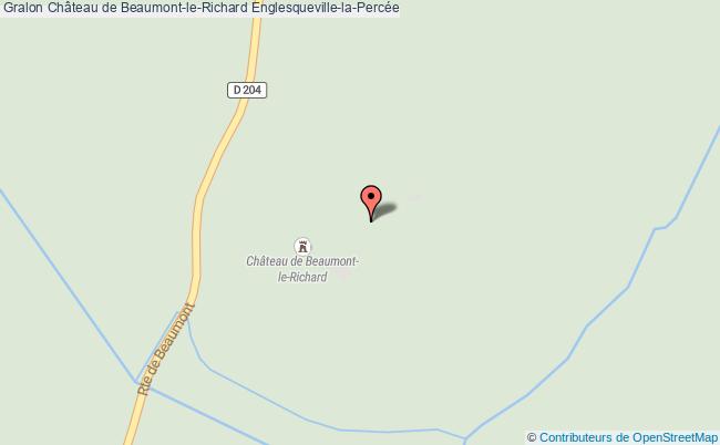 plan Château De Beaumont-le-richard Englesqueville-la-percée Englesqueville-la-Percée