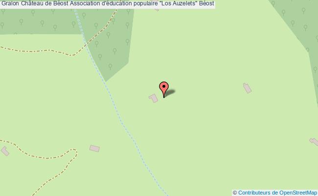plan Château De Béost Association D'éducation Populaire "los Auzelets" Béost Béost