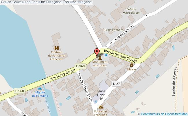 plan Chateau De Fontaine-française Fontaine-française Fontaine-française