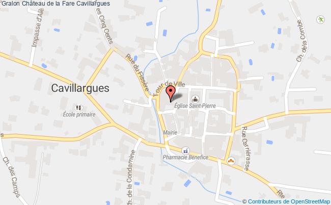 plan Château De La Fare Cavillargues Cavillargues