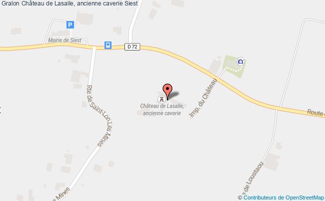 plan Château De Lasalle, Ancienne Caverie Siest Siest