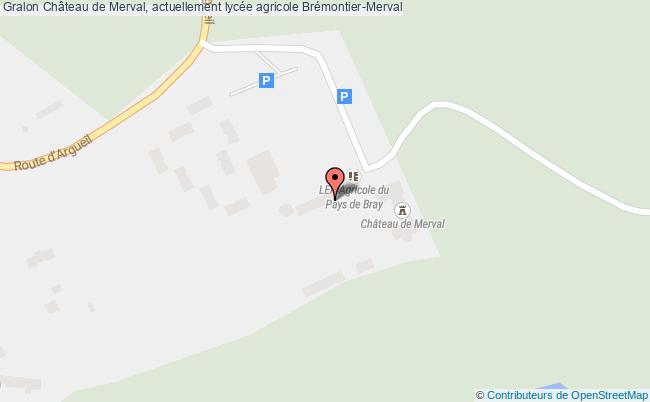 plan Château De Merval, Actuellement Lycée Agricole Brémontier-merval Brémontier-Merval